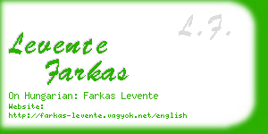 levente farkas business card
